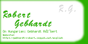 robert gebhardt business card